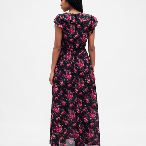 GAP Black and Pink Floral Maxi Dress - Picture 2 of 4